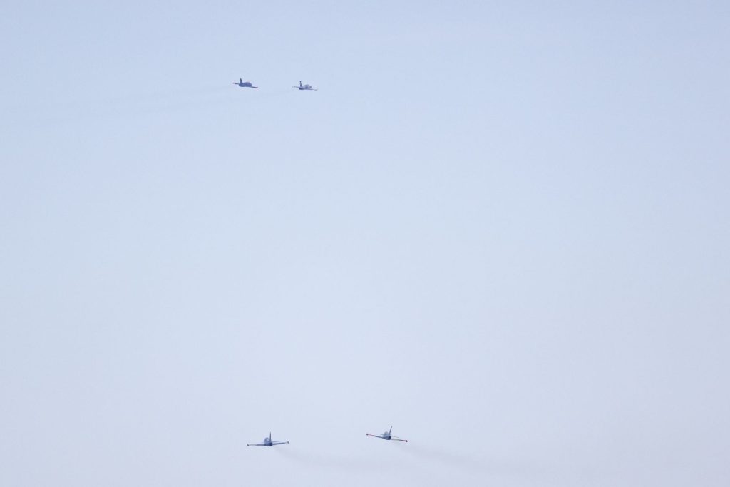 1783111562079 Four L39s in formation departing from London, ON to North Bay, ON