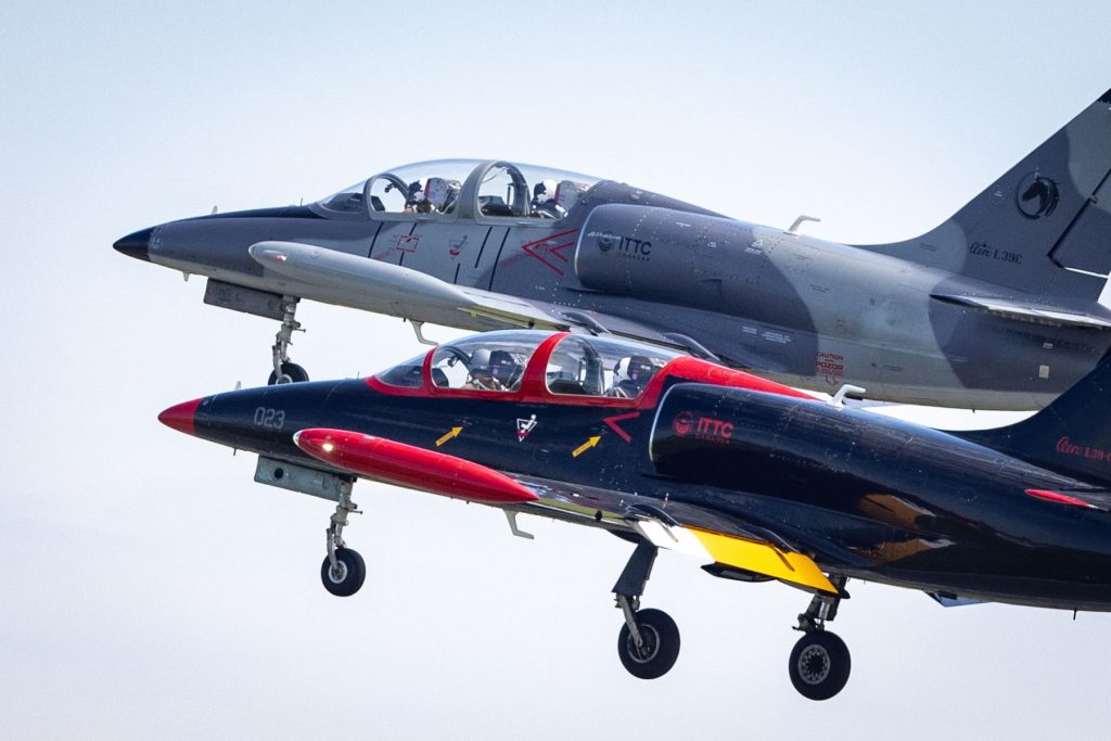 1783111563588 grey and black L39s take off together